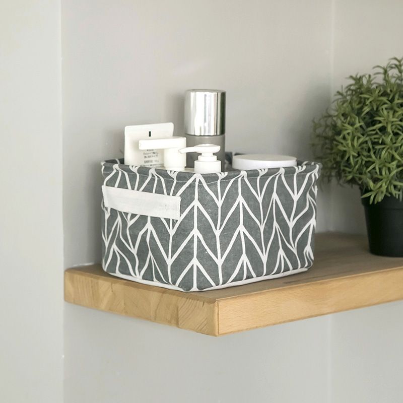 Fabric storage box cotton and linen storage box desktop storage box cosmetics storage basket underwear storage basket 14x12x20cm