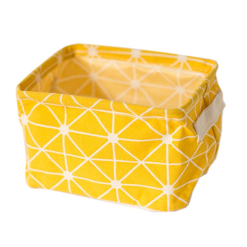 Fabric storage box cotton and linen storage box desktop storage box cosmetics storage basket underwear storage basket 14x12x20cm