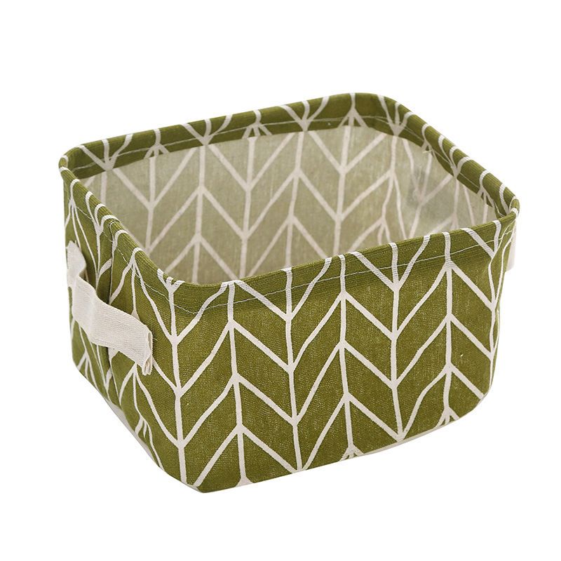 Fabric storage box cotton and linen storage box desktop storage box cosmetics storage basket underwear storage basket 14x12x20cm