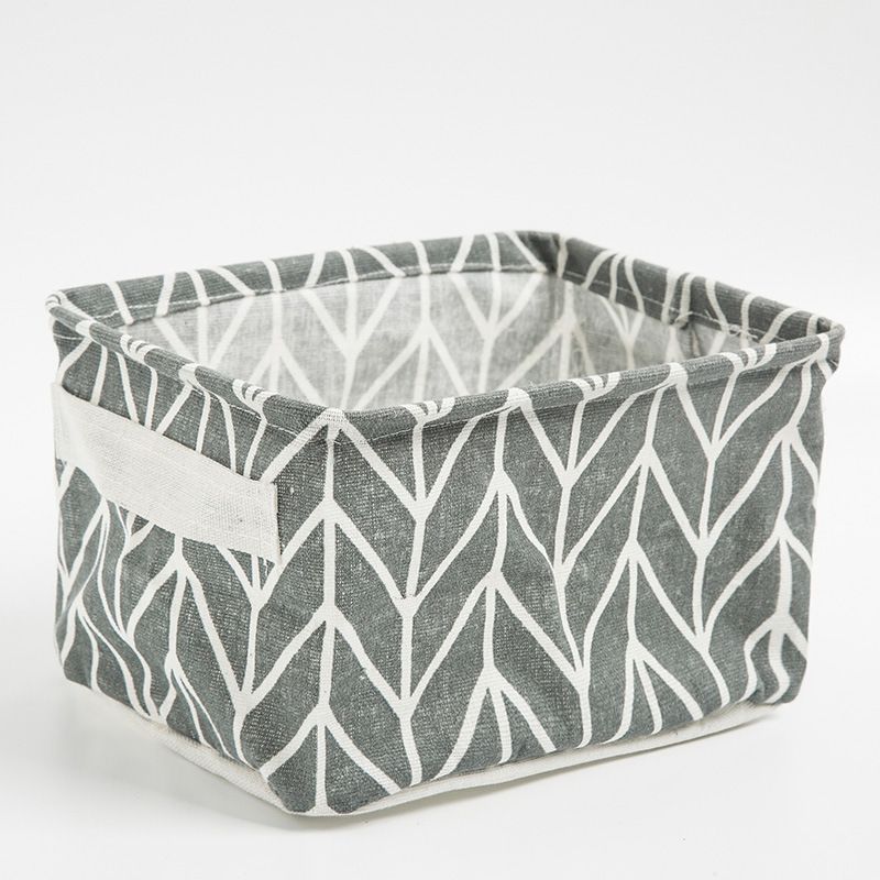Fabric storage box cotton and linen storage box desktop storage box cosmetics storage basket underwear storage basket 14x12x20cm