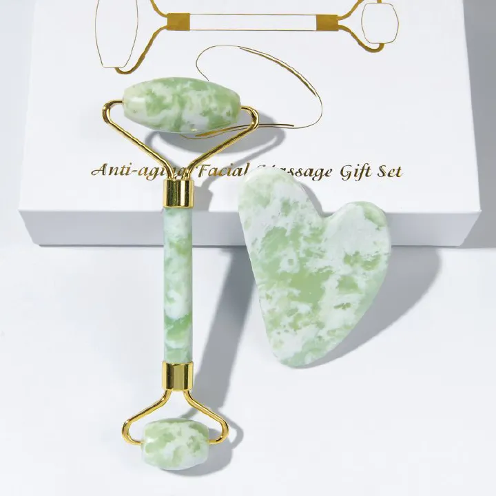 Facial Massage Jade Stone Roller Face Guasha Scraper Lift Beauty Slimming Tools Skin Relaxation