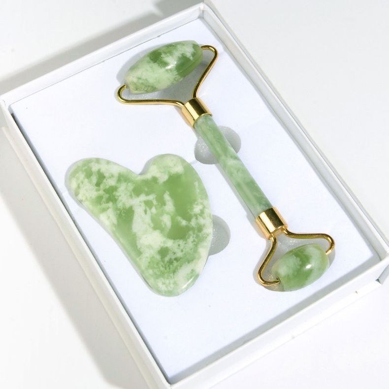 Facial Massage Jade Stone Roller Face Guasha Scraper Lift Beauty Slimming Tools Skin Relaxation