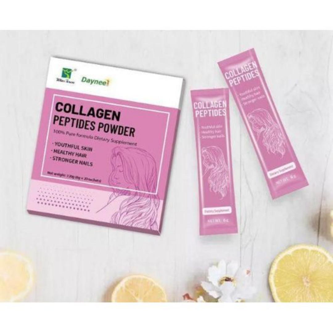 Daynee Collagen Peptides Powder Secret Formula To Youthful Skin, Luscious Hair, And Stronger Nails Whitening Glow Enzymes Protein Powder