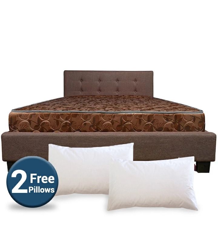 🎁 2 FREE Pillows! Ndovu 8-Inch Quilted Mattress 🛏️ | High-Density Foam | Elegant Red Finish | Durable & Comfortable | Premium Sleep Support | 2-Year Warranty 🌙✨
