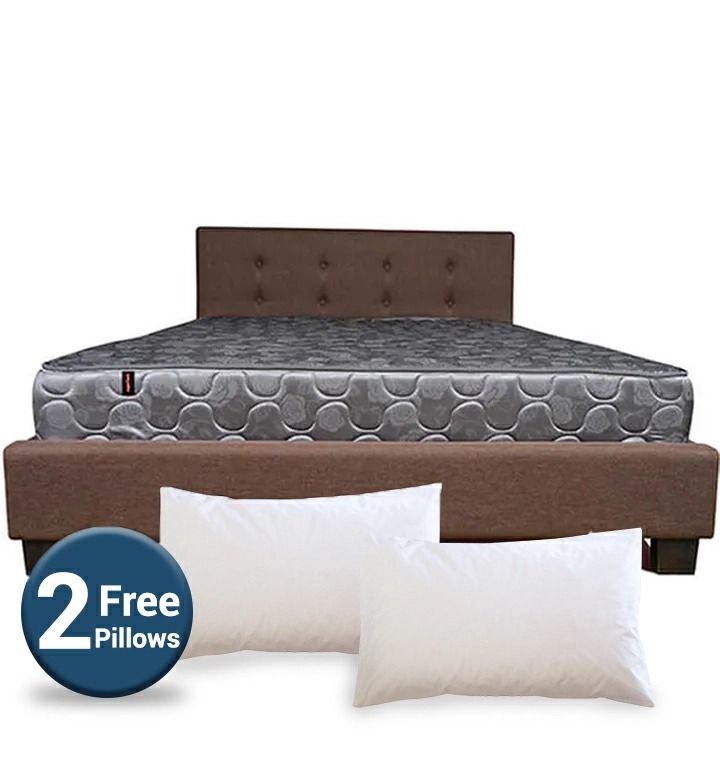 🎁 2 FREE Pillows! Ndovu 8-Inch Quilted Mattress 🛏️ | High-Density Foam | Elegant Red Finish | Durable & Comfortable | Premium Sleep Support | 2-Year Warranty 🌙✨