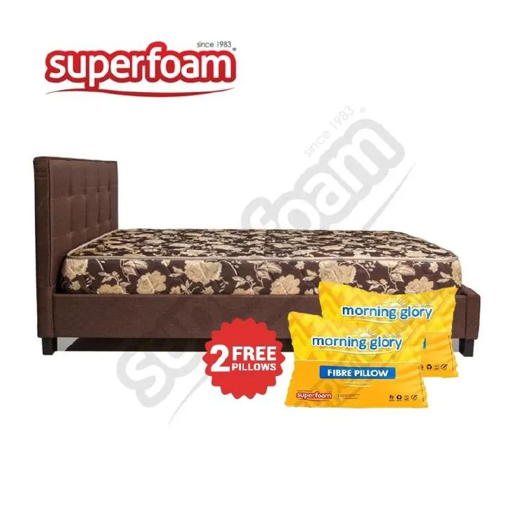 🎁 2 FREE Pillows! Superfoam Morning Glory Mattress 🛏️ | 8" Heavy Duty High-Density Foam | Quilted Comfort | Best in Market | Breathable & Durable | 2-Year Warranty 🌙✨