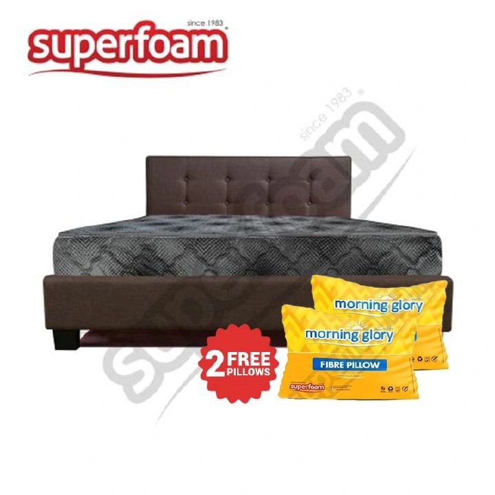 🎁 2 FREE Pillows! | SUPERFOAM Morning Glory 8-Inch Quilted Medium Duty Mattress 🌞🛏️ | Balanced Comfort 💯 | Elegant Quilted Top 🧵 | Built for Everyday Sleep 💤