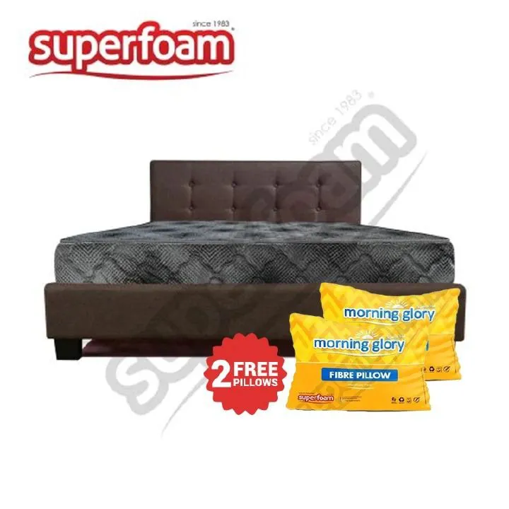 🎁 2 FREE Pillows! | SUPERFOAM Morning Glory 8-Inch Quilted Medium Duty Mattress 🌞🛏️ | Balanced Comfort 💯 | Elegant Quilted Top 🧵 | Built for Everyday Sleep 💤