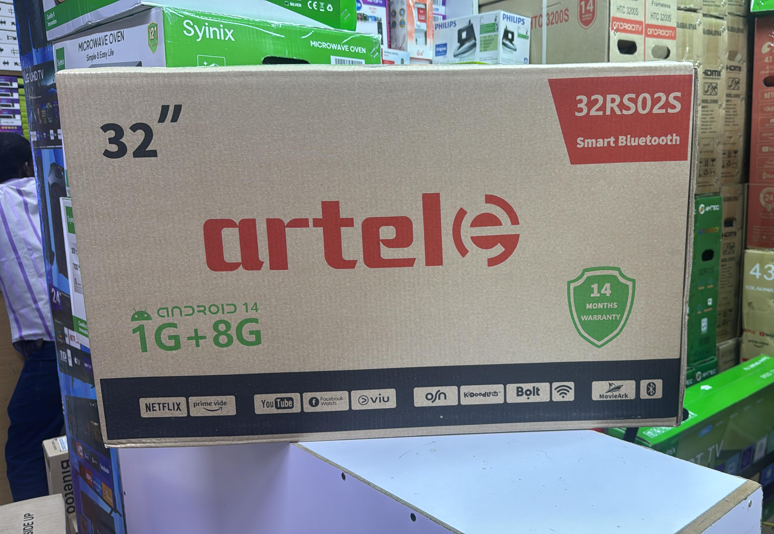 🎁 FREE GIFT PACK: MK TV Guard ⚡ + Wall Mount Bracket 🧱 – Included with Every Artel 32” Android Smart Bluetooth TV 📦📺💚