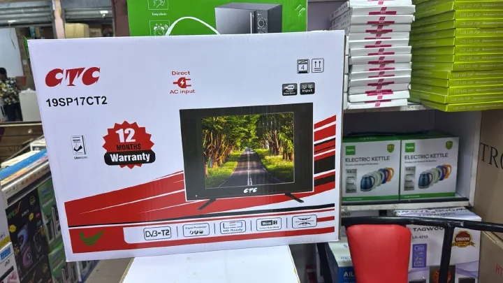 📺 CTC 19-Inch Digital TV – DVB-T2 📡 | USB Movie 📂 | HD Ready 🖼️ | 12-Month Warranty 🛡️ | Energy-Saving 🌿 | Triple Protection ⚡🔥❄️