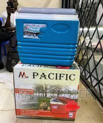 🧊 Pacific Cooler Box – Ice Chest for Outdoor Travel, Food Storage, Events, and Deliveries ❄️ Durable with Foldable Handle & Leak-Proof Lid