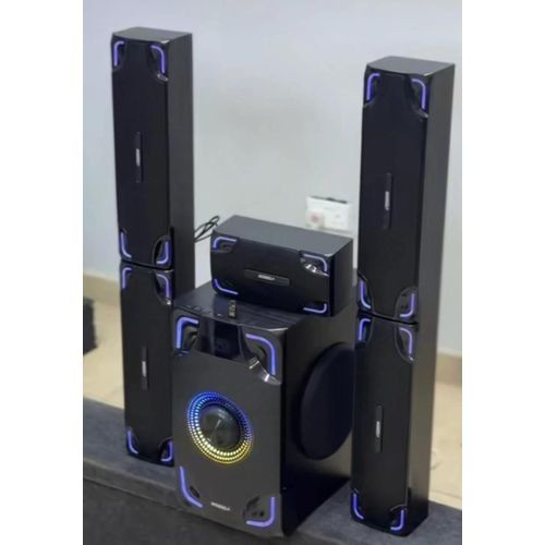✨🔊 NOBEL+ NB-2060 55000W PMPO Home Theater System with Dynamic LED Lights, Bluetooth, USB, SD Card, & FM Radio 🎶