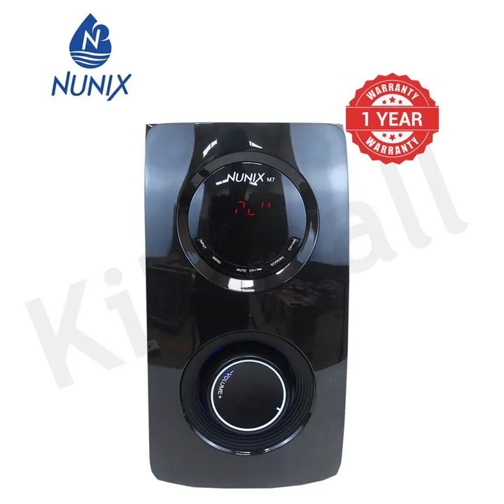 Nunix NU-M7 3-1 Channel Mini Home Theater System – Bluetooth, USB, FM, HiFi Bass, 12000W PMPO, Remote Control, LED Display, DVD Support, Tall Boy Design 🔊🎼🎮