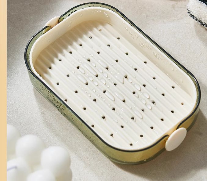 Ins wind transparent uncovered PET soap box bathroom large capacity soap box can drain water student dormitory soap box