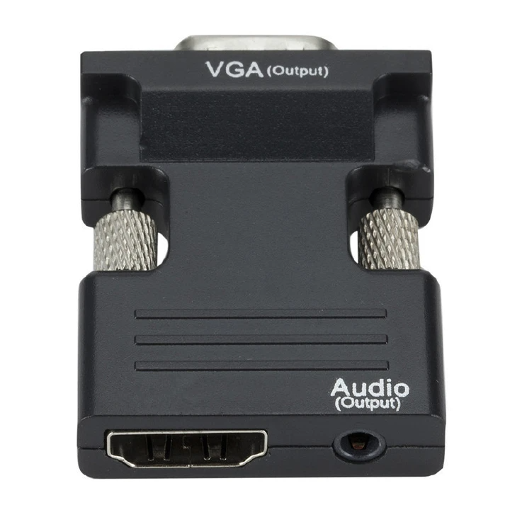 HDMI-compatible To VGA Converter With 3.5mm Audio Cable For PS4 PC Laptop TV Monitor Projector 1080P HD Female To VGA Male Adapt