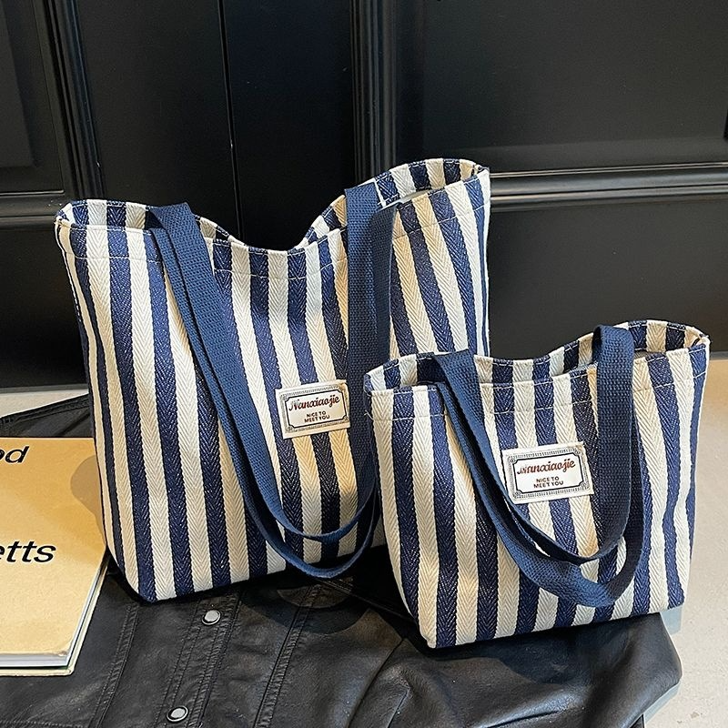 Commuting Japanese cartoon single shoulder large capacity unlined cloth bag tote versatile student class canvas tote bag