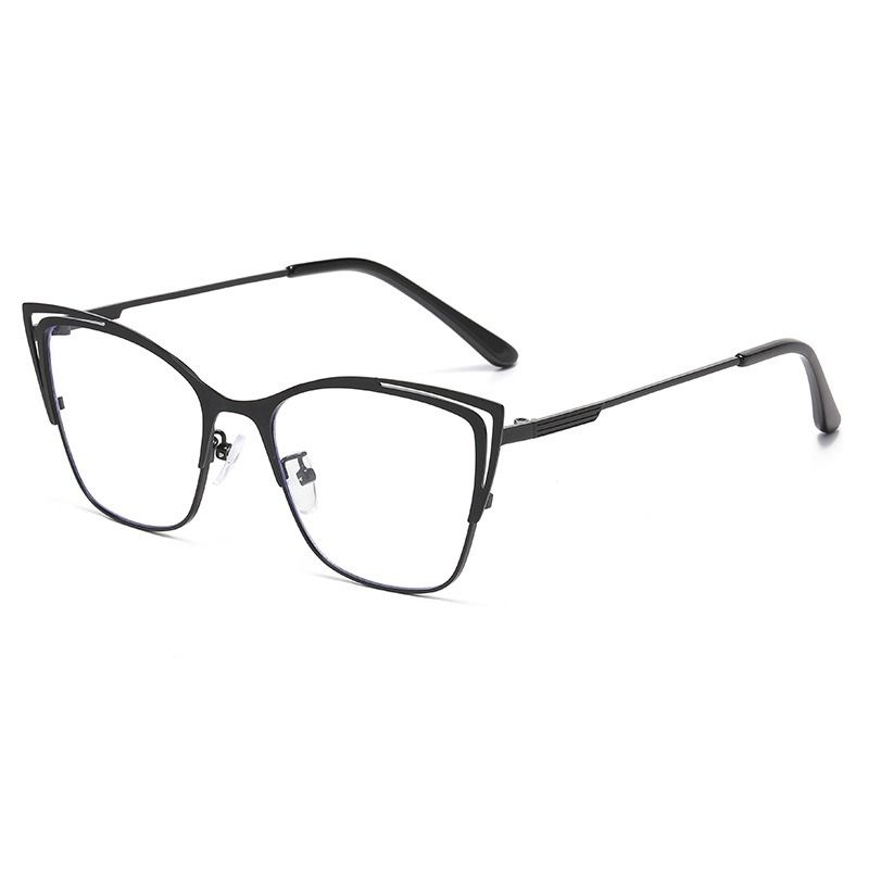 1-Pack Women'S Photochromic Cat Eye Frame Glasses Fashion Retro Glasses