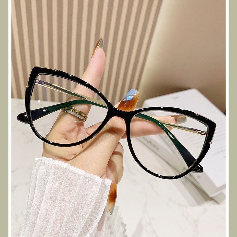 Candy Color Cat Eye Photochromic ultraviolet-proof Anti Blue Light Computer Eyeglasses Prescription Myopia Optical Glasses Frame