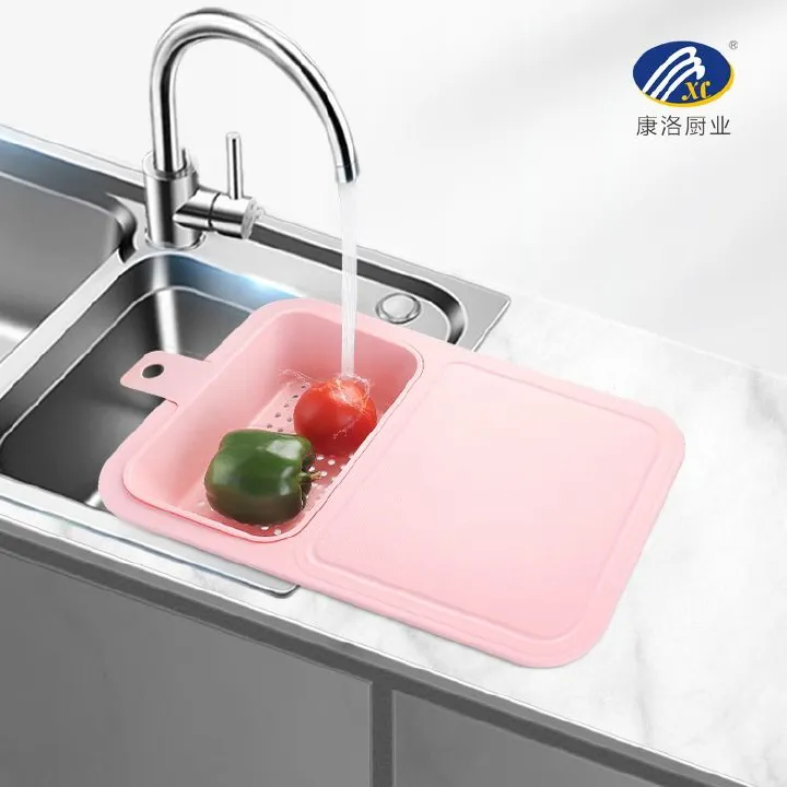 Cutting Board Water Filter Kitchen Vegetable Meat Chopping Board Plastic Easy Drainage Stylish Practical