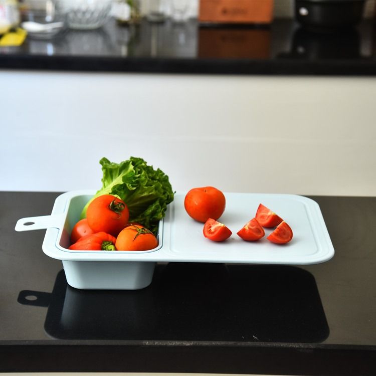 Cutting Board Water Filter Kitchen Vegetable Meat Chopping Board Plastic Easy Drainage Stylish Practical