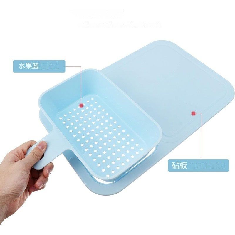 Cutting Board Water Filter Kitchen Vegetable Meat Chopping Board Plastic Easy Drainage Stylish Practical
