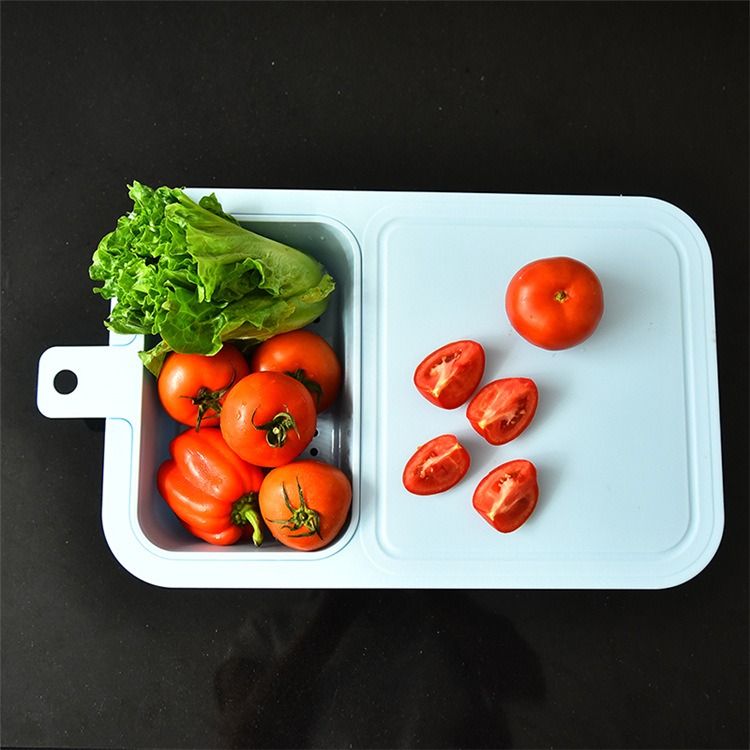 Cutting Board Water Filter Kitchen Vegetable Meat Chopping Board Plastic Easy Drainage Stylish Practical