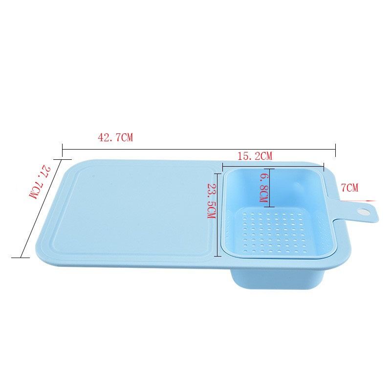 Cutting Board Water Filter Kitchen Vegetable Meat Chopping Board Plastic Easy Drainage Stylish Practical