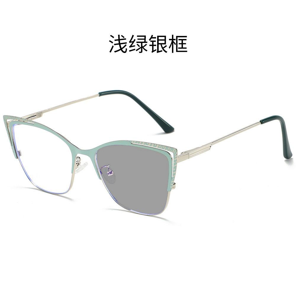New Color Changing Cat Eye Anti-blue Light Glasses Frames Women Men Square Computer Optical Eyeglasses