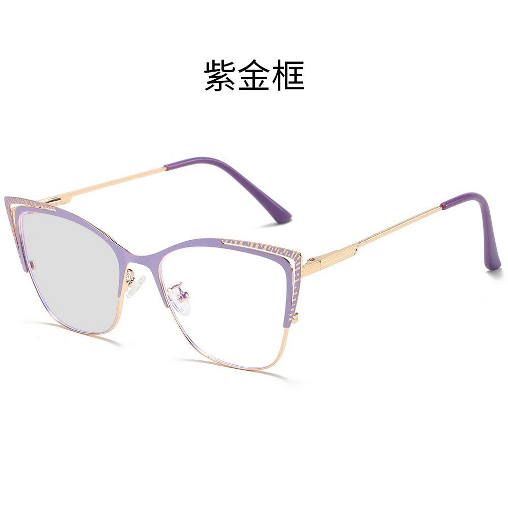 New Color Changing Cat Eye Anti-blue Light Glasses Frames Women Men Square Computer Optical Eyeglasses