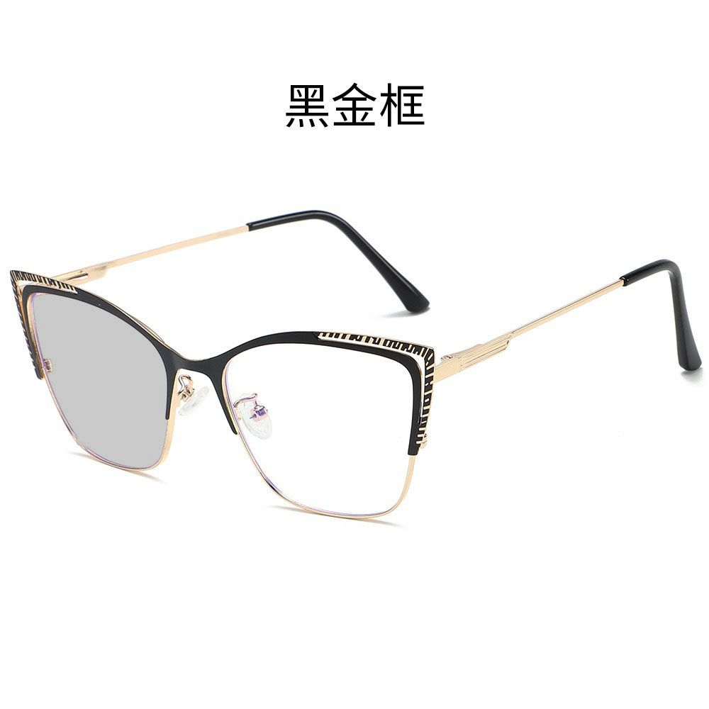 New Color Changing Cat Eye Anti-blue Light Glasses Frames Women Men Square Computer Optical Eyeglasses