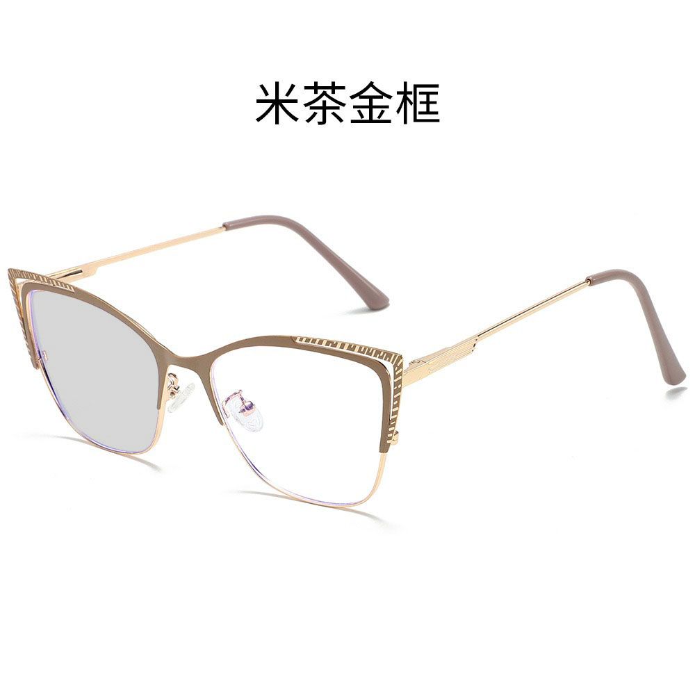 New Color Changing Cat Eye Anti-blue Light Glasses Frames Women Men Square Computer Optical Eyeglasses