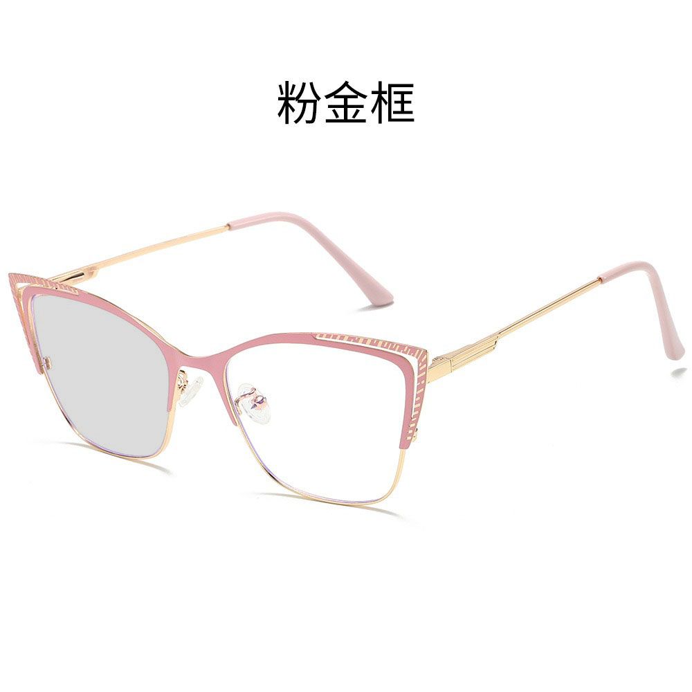 New Color Changing Cat Eye Anti-blue Light Glasses Frames Women Men Square Computer Optical Eyeglasses