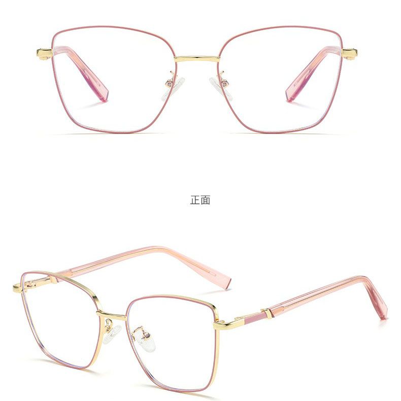 1pc Women's Photochromic Fashion Glasses with Cat Eye Metal Frame and Hollow Design Set with Diamonds, Suitable for Driving and Daily Wear