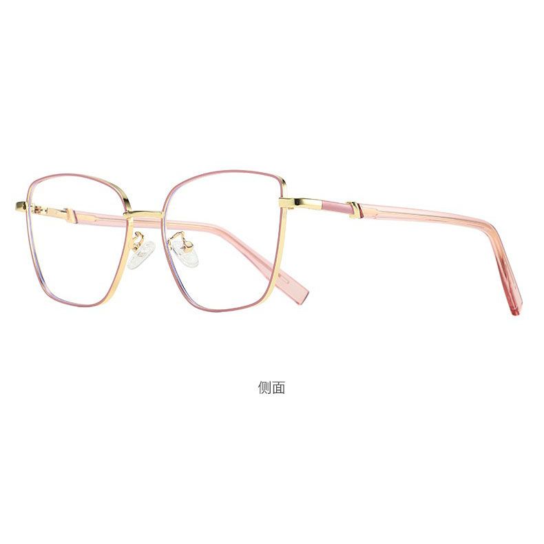 1pc Women's Photochromic Fashion Glasses with Cat Eye Metal Frame and Hollow Design Set with Diamonds, Suitable for Driving and Daily Wear