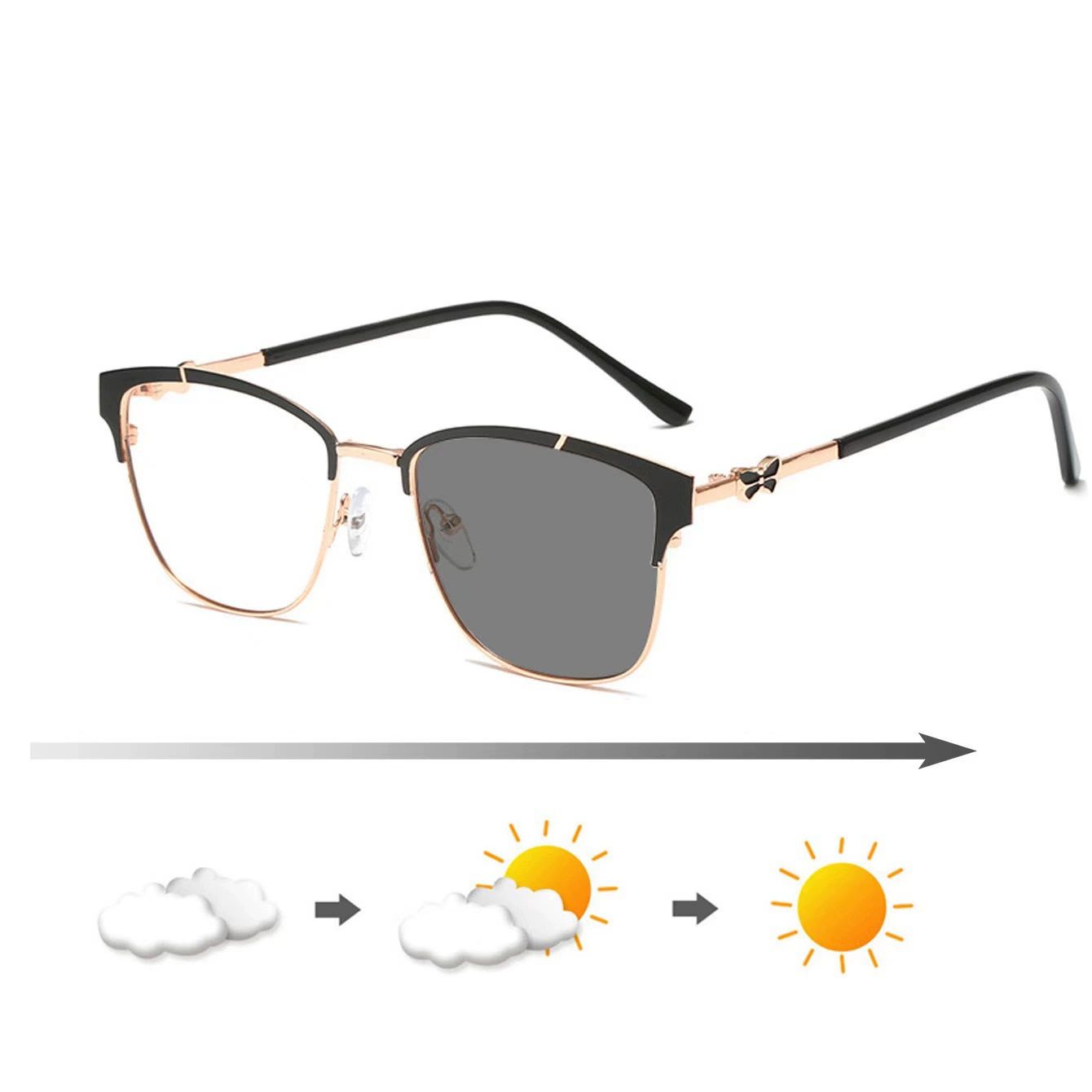 Hot Selling Fashion Metal Anti Blue Light Glasses Frame Luxury Crystal Cat Eye Female Eyeglasses Frames photochromic sunglasses