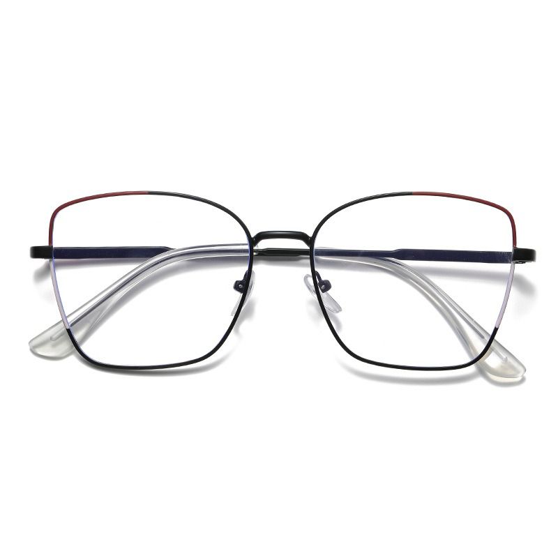 Vintage Cat Eye Women Hollow Out Sunglasses Pink Sun Glasses Metal Frame Mirror Lens Eyewear