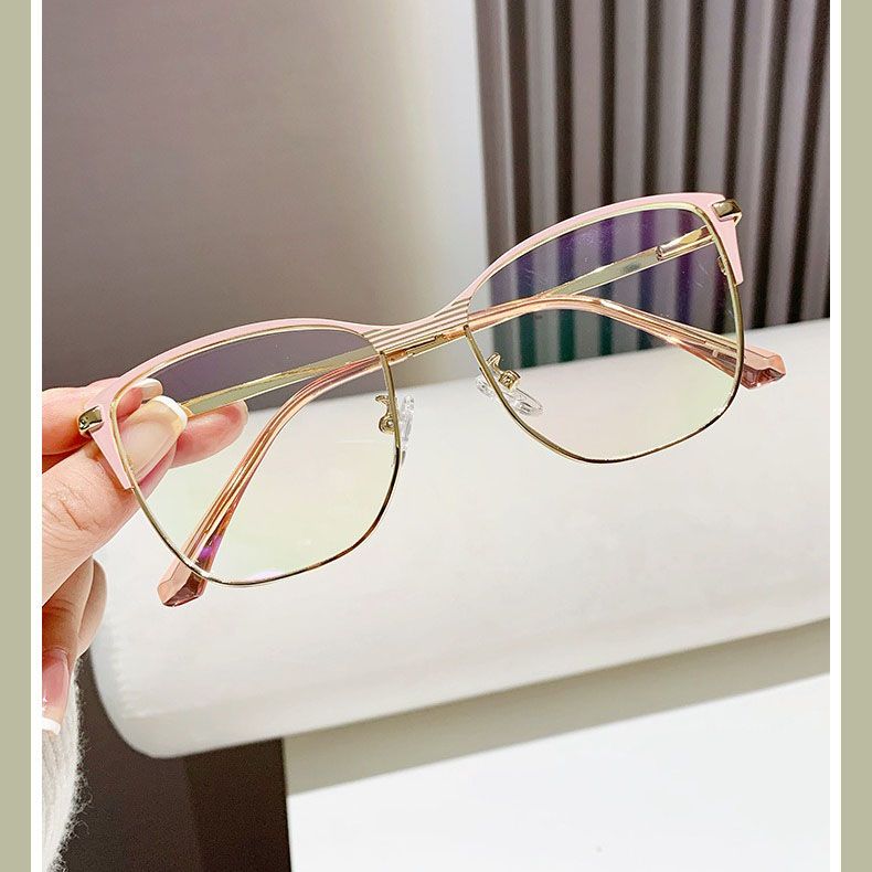 New Fashion Cat Eye Eyeglasses Frames Multi Color Photochromic Glasses Ladies Glasses