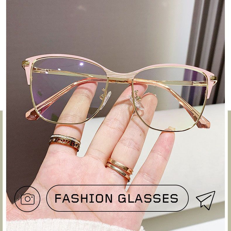 New Fashion Cat Eye Eyeglasses Frames Multi Color Photochromic Glasses Ladies Glasses