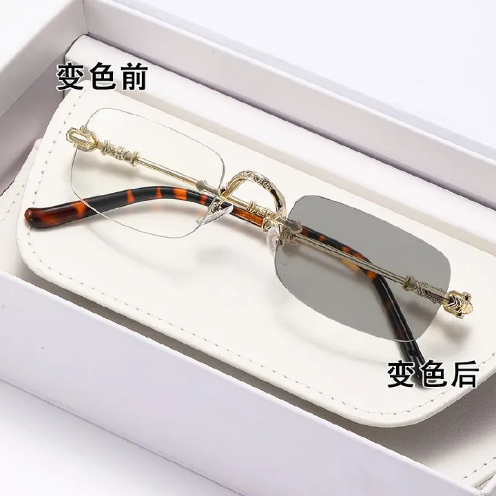 Luxury Brand Square Rimless Sunglasses Women Men Fashion Cut Edge Sun Glasses Vintage Metal Eyewear Punk Frameless