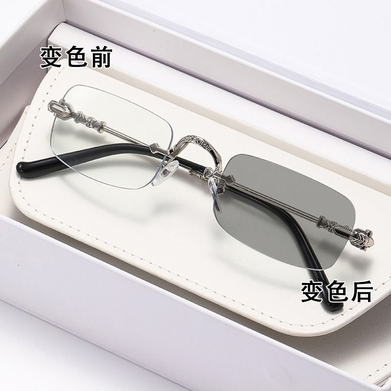 Luxury Brand Square Rimless Sunglasses Women Men Fashion Cut Edge Sun Glasses Vintage Metal Eyewear Punk Frameless