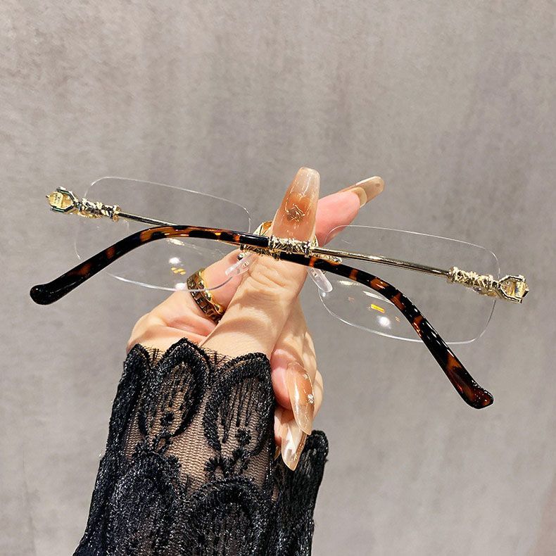 Luxury Brand Square Rimless Sunglasses Women Men Fashion Cut Edge Sun Glasses Vintage Metal Eyewear Punk Frameless