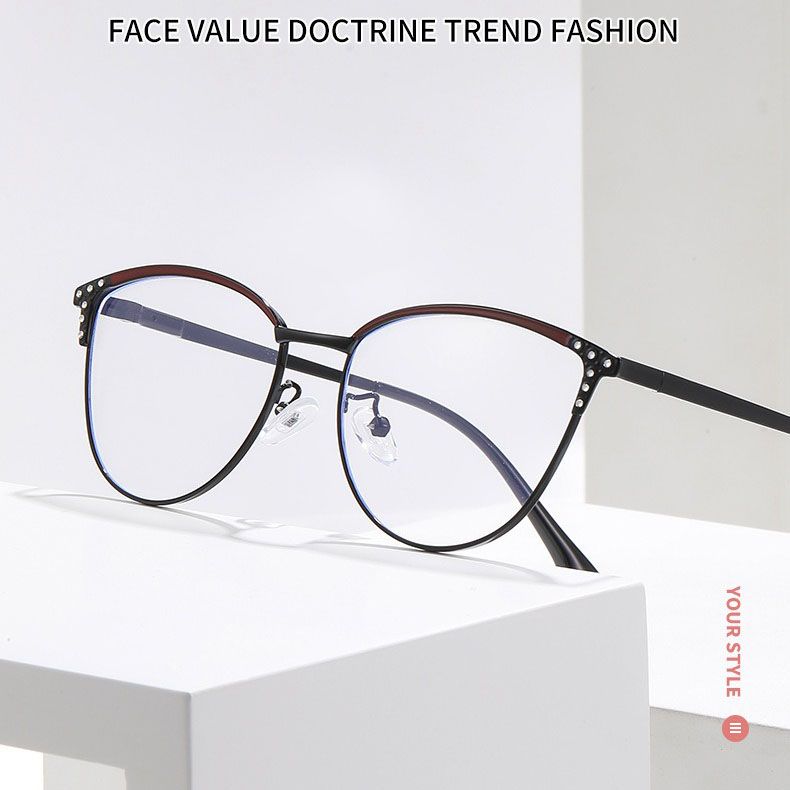 2025 Fashion Cat Eye Anti Blue Light Blocking Eyeglasses Photochromic Glasses for Women Reading Glasses