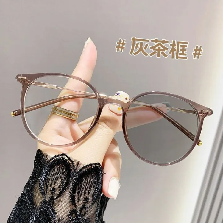 2025 Photochromic Eyeglasses Frames Street Photography Square Eyeglasses Transparent Anti Blue Light Photo Gray Glasses Eye