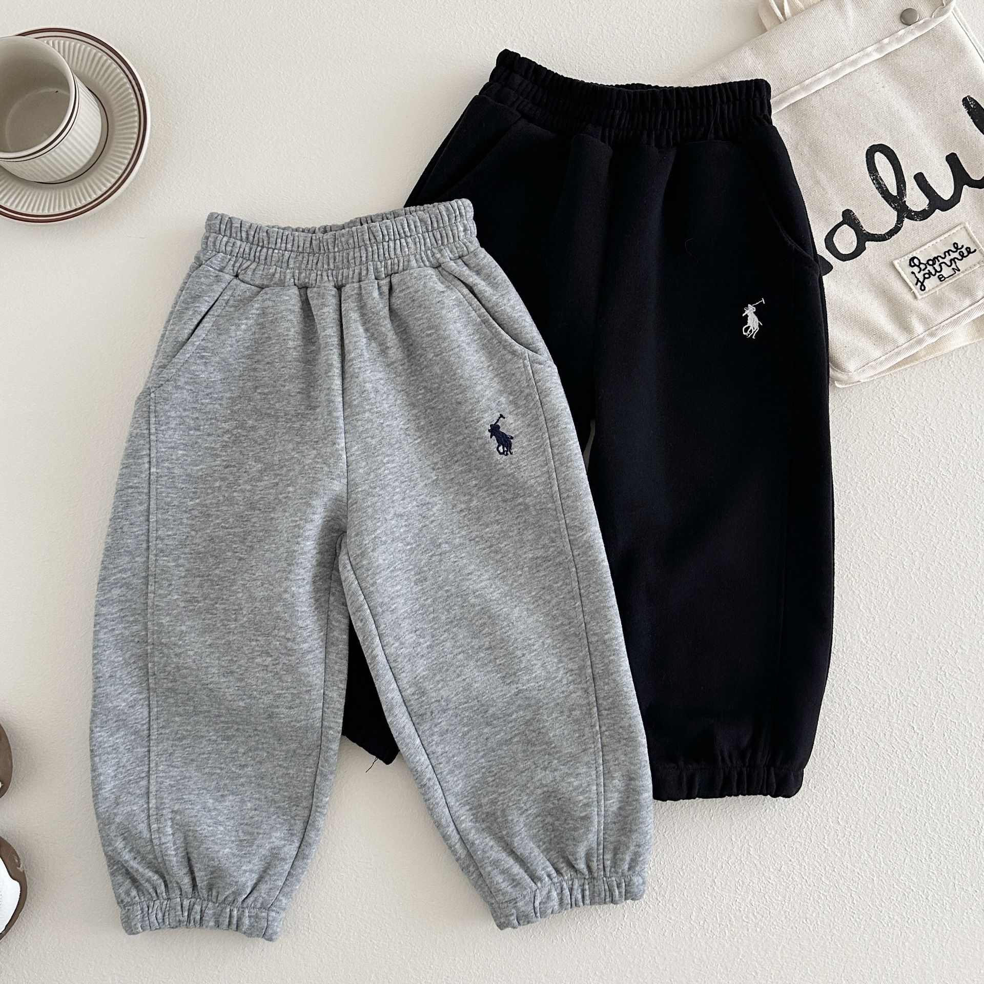 Boys' tide brand spring and autumn sports pants 2025 new girls Korean children's clothing sweatpants big children's trousers casual pants