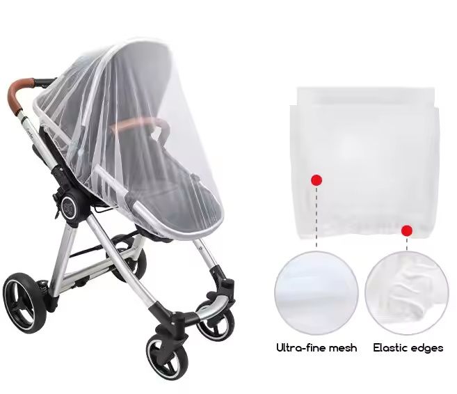 Safe Baby Carriage Buggy Insect Full Pram Mosquito Net Baby Cover Stroller Netting Hot Baby Carriage Insect Full Cover Mosquito Net Baby Stroller Bed Netting