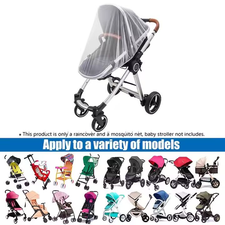 Safe Baby Carriage Buggy Insect Full Pram Mosquito Net Baby Cover Stroller Netting Hot Baby Carriage Insect Full Cover Mosquito Net Baby Stroller Bed Netting