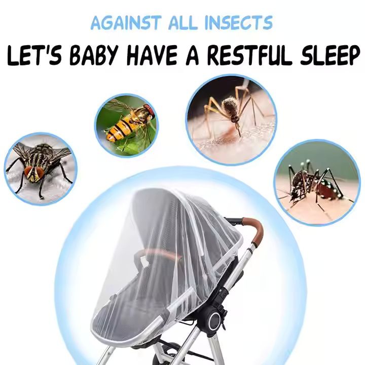 Safe Baby Carriage Buggy Insect Full Pram Mosquito Net Baby Cover Stroller Netting Hot Baby Carriage Insect Full Cover Mosquito Net Baby Stroller Bed Netting