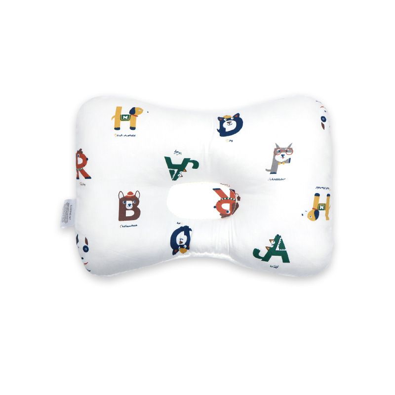 Baby Toddler Infant Cotton Nursing Pillow Infant Newborn Sleep Concave Cartoon Printed Cushion Pillow Baby Support Pillow Head and Neck Support for Baby Newborn Head Pillows for Kids Toddler
