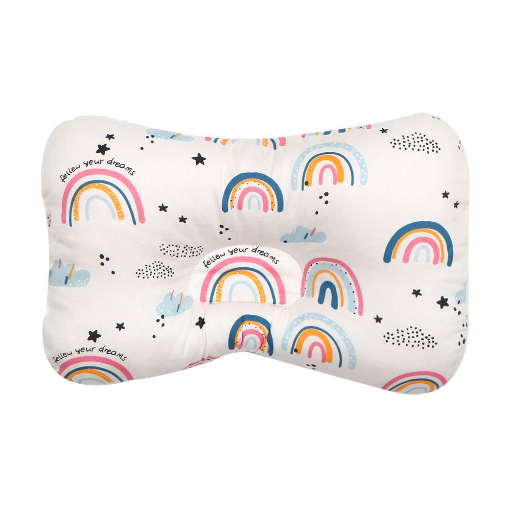 Baby Toddler Infant Cotton Nursing Pillow Infant Newborn Sleep Concave Cartoon Printed Cushion Pillow Baby Support Pillow Head and Neck Support for Baby Newborn Head Pillows for Kids Toddler