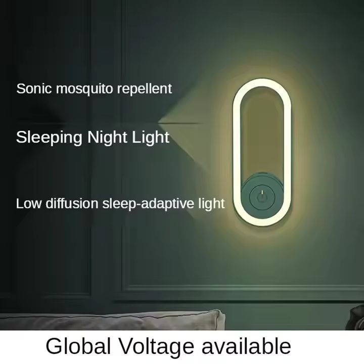 Automatic Light Sensitive Mini Portable Night Lamp Bedroom LED Sleep Soft Light Eye Protection Bedside Lamp Mosquito Repellent